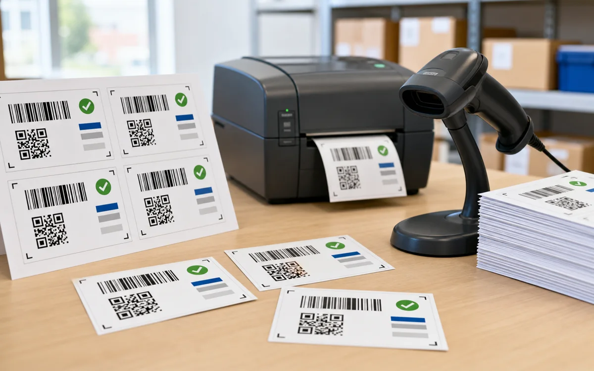 Test print barcode label templates before full production