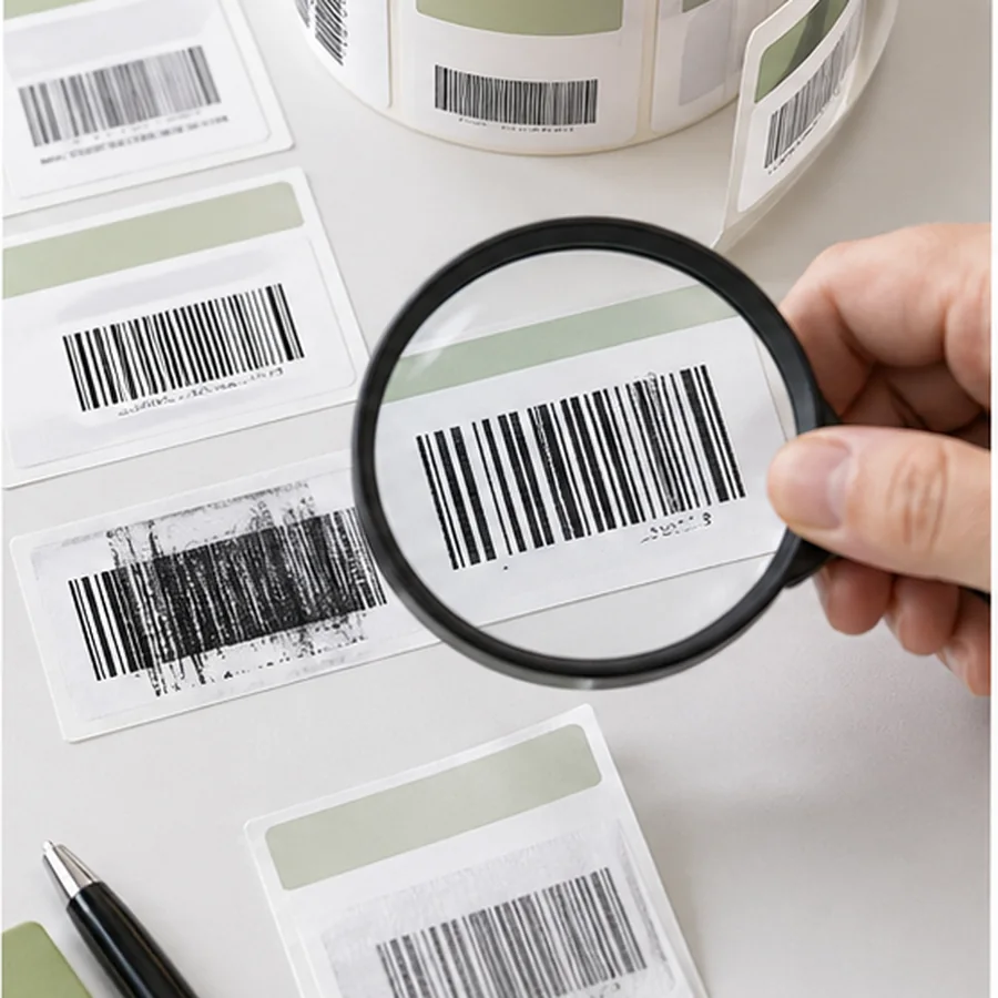 Inspect contrast, size, and print quality