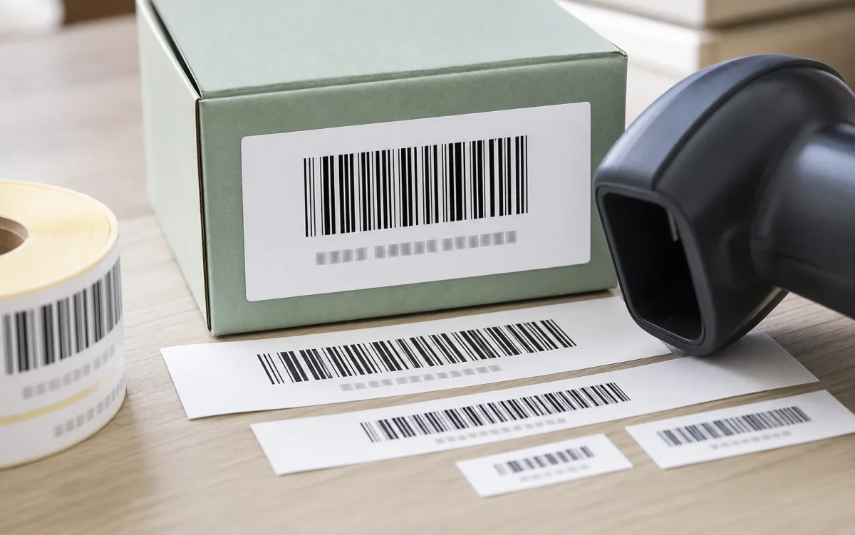 Linear barcode label proofs prepared for scan testing