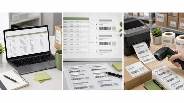 Spreadsheet-to-label workflow with field mapping and barcode print checks thumbnail