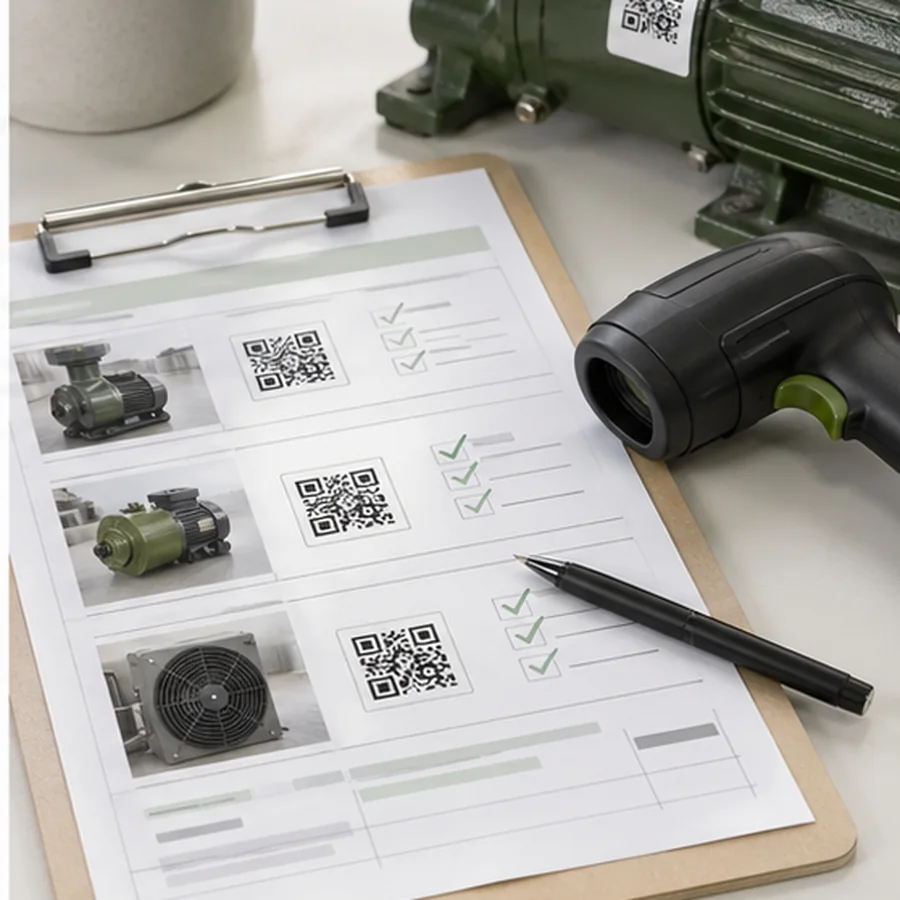 Print readable fallback IDs on QR labels