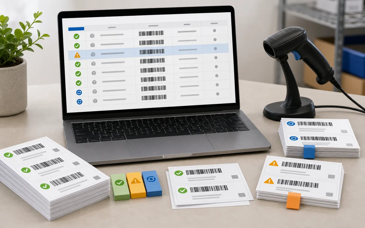 Check duplicates and reprints before approving serial barcode labels