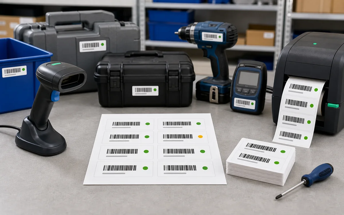Scan-test serial number barcode labels before applying them